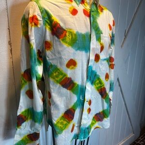 Multicolor Tie-Dye Men's Jacket